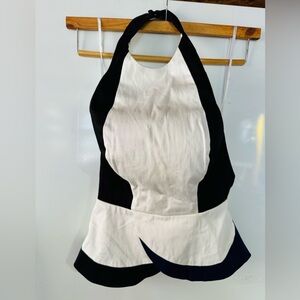 Stylish Black and White Sleeveless Top